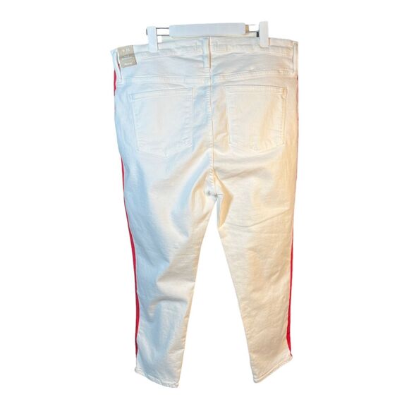 MADEWELL Women Stovepipe Jean Tile White Tuxedo Stovepipe Slim Straight W 35 NWT - Picture 4 of 16